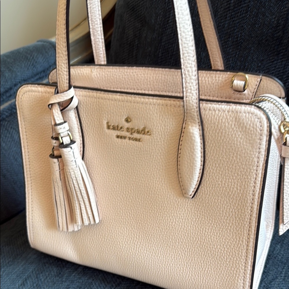 Kate Spade Tan Satchel with Tassels - Picture 2 of 8